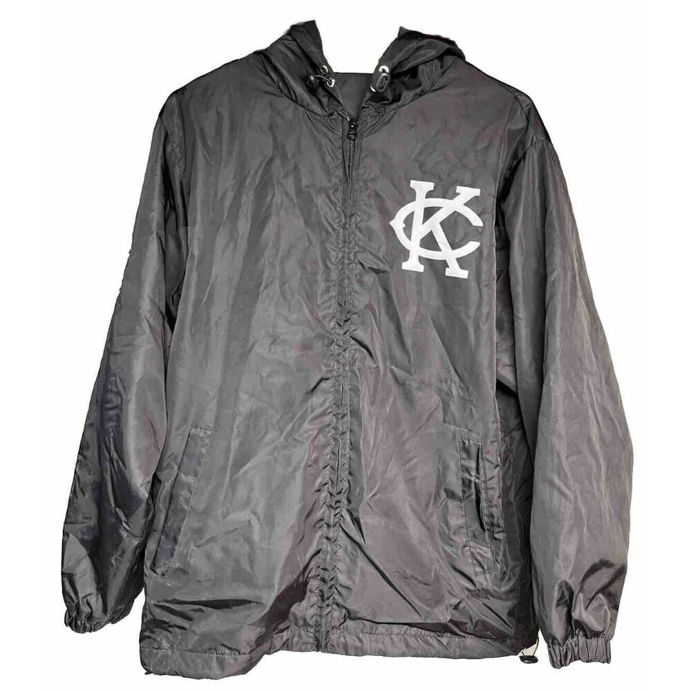 Kansas City Monarchs Negro Leagues Baseball Black Windbreaker Jacket Size S